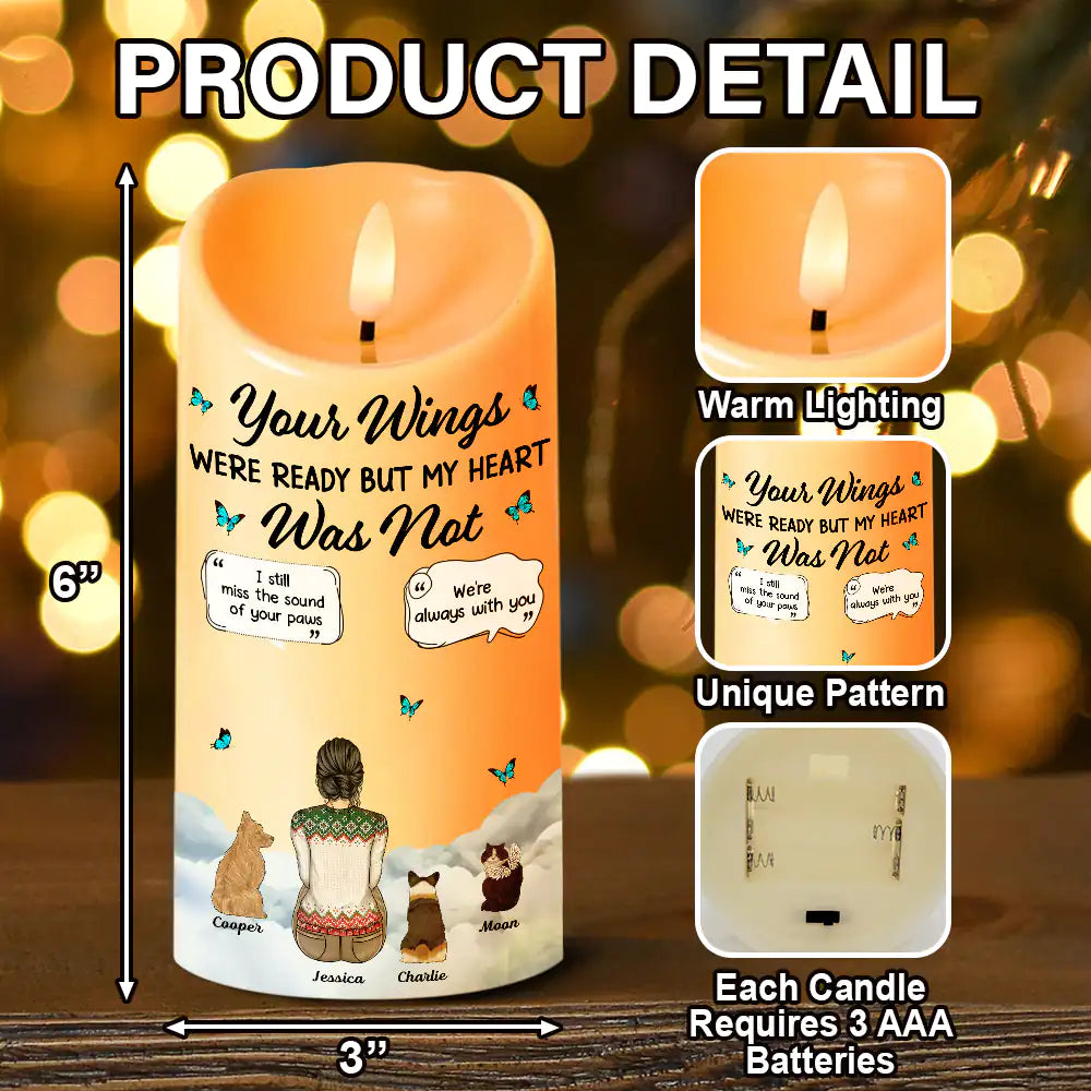 Memorial Your Light Will Forever Shine In My Heart - Personalized Flameless LED Candle