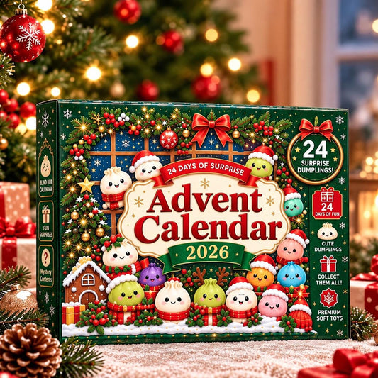 Dumpling Advent Calendar 2026 – 24 Days of Cute Squishy Mystery Toys for Kids