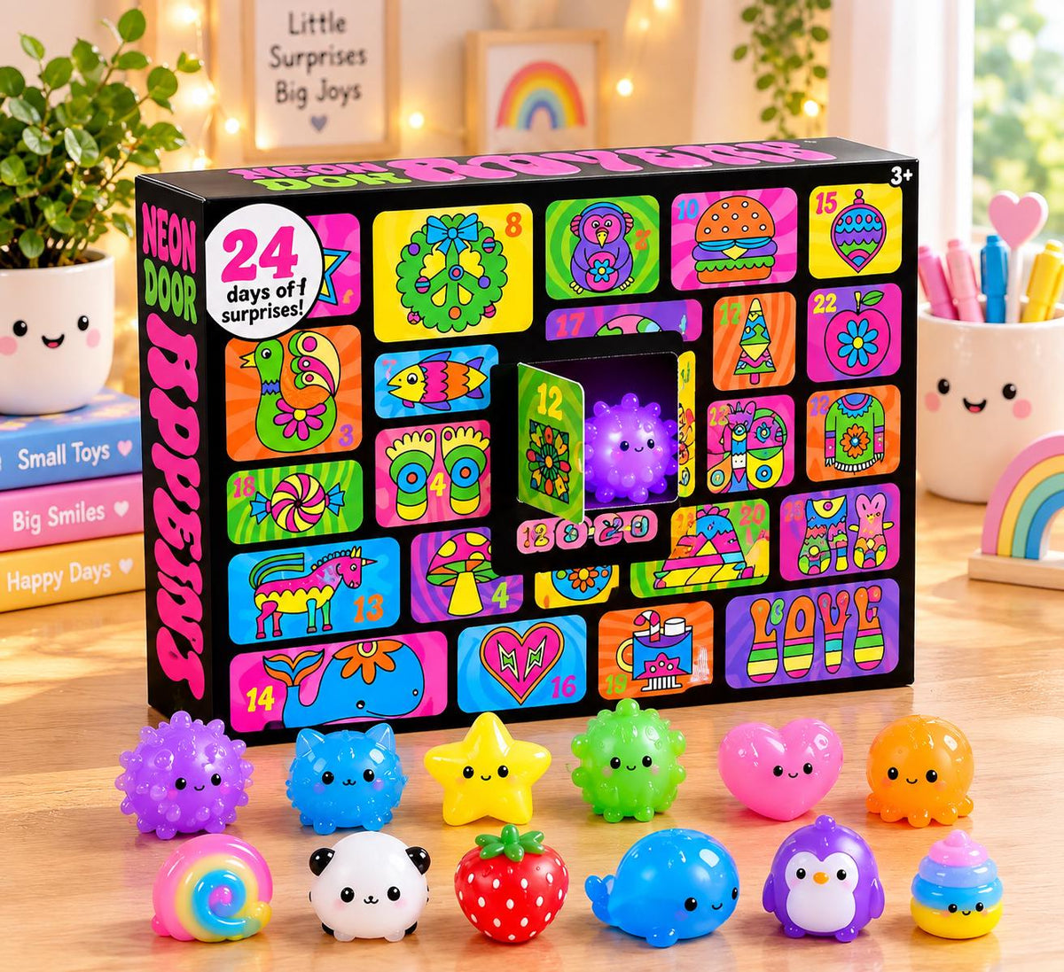 Kids Squishy Advent Calendar – 24 Christmas Countdown Surprise Toys