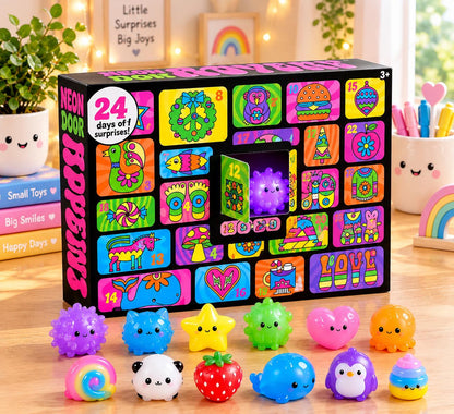 Kids Squishy Advent Calendar – 24 Christmas Countdown Surprise Toys