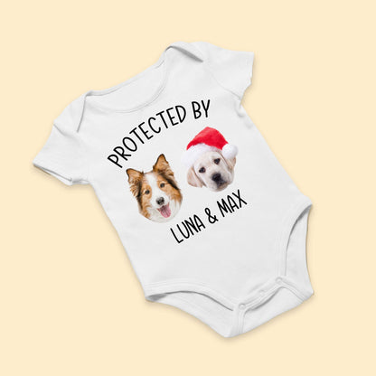 Protected By - Personalized Photo Baby Onesie