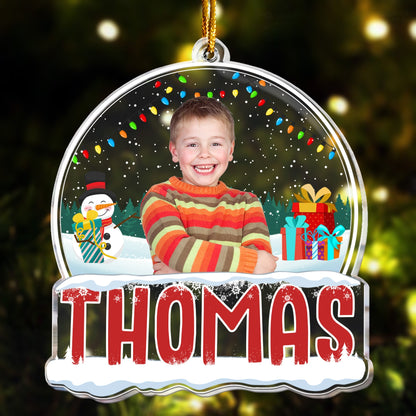2026 Kids Custom Christmas Names - Personalized Kids Photo Ornament