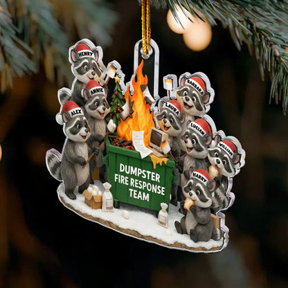 2026 Dumpster On Fire Response Team - Funny Exchange Gift For Coworker Team - Personalized Acrylic Ornament