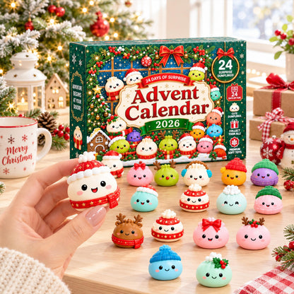 Dumpling Advent Calendar 2026 – 24 Days of Cute Squishy Mystery Toys for Kids