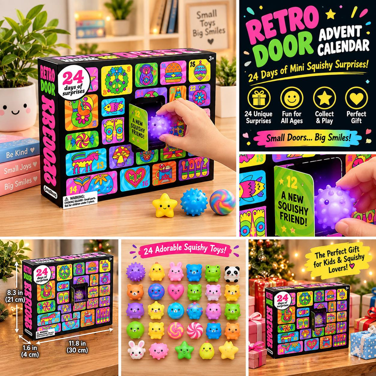 Kids Squishy Advent Calendar – 24 Christmas Countdown Surprise Toys