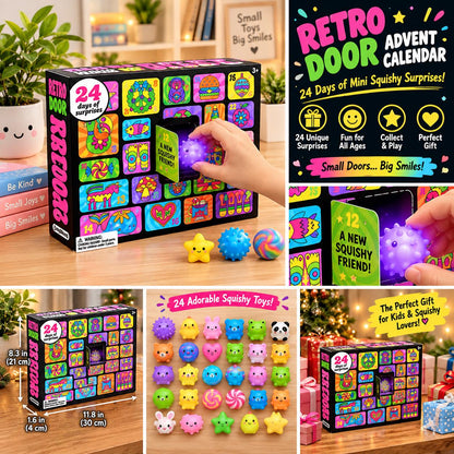 Kids Squishy Advent Calendar – 24 Christmas Countdown Surprise Toys