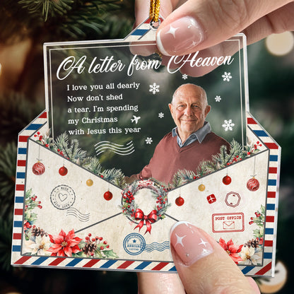 A Letter From Heaven Vintage Style - Personalized Acrylic Photo Ornament