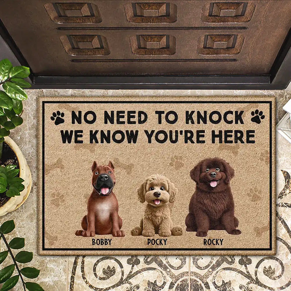 Just So You Know There's Like A Bunch Of Dogs In Here Funny - Personalized Doormat