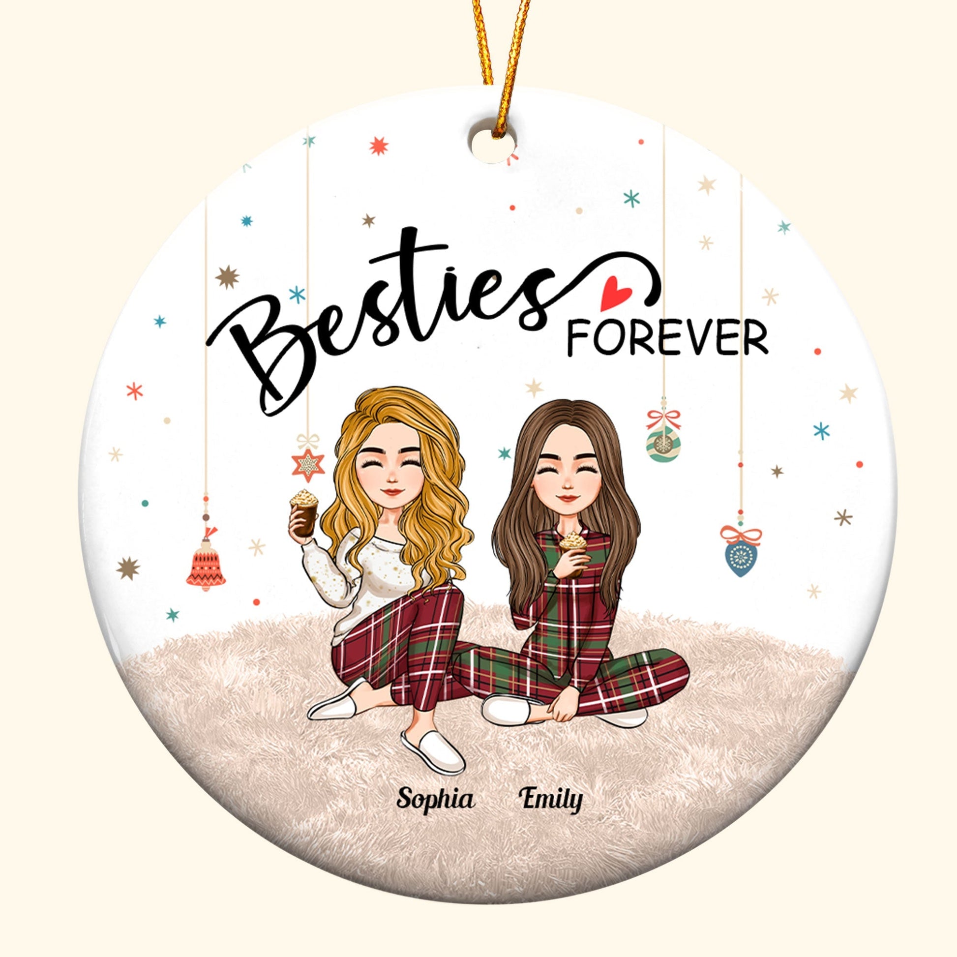 Besties Forever - Personalized Friends Ornament