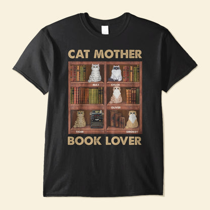 Cat Parents Book Lovers - Personalized Shirt - Birthday Gift For Cat Mom, Cat Dad