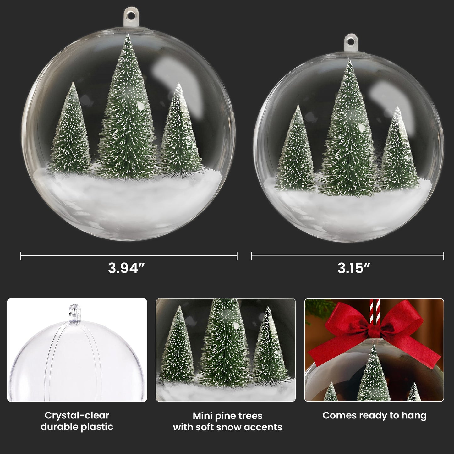 2026 Christmas Ornaments With Family Picture, Custom Family Photo - Personalized Acrylic Ball Ornament