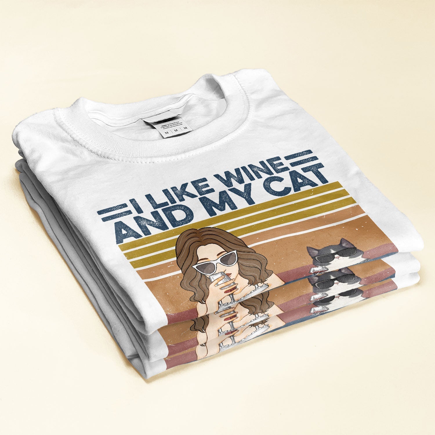 I Like Drink And My Cats And Maybe 3 People - Cat Custom Shirt