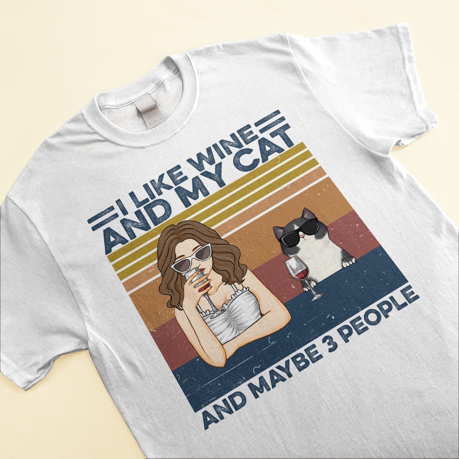 I Like Drink And My Cats And Maybe 3 People - Cat Custom Shirt