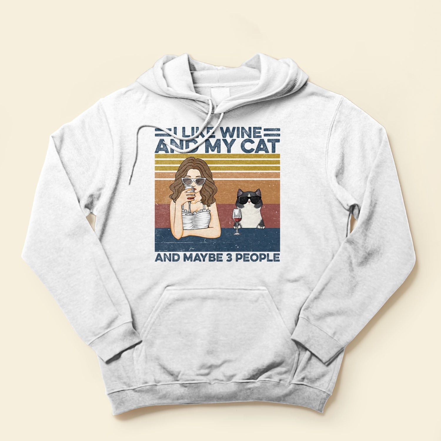 I Like Drink And My Cats And Maybe 3 People - Cat Custom Shirt