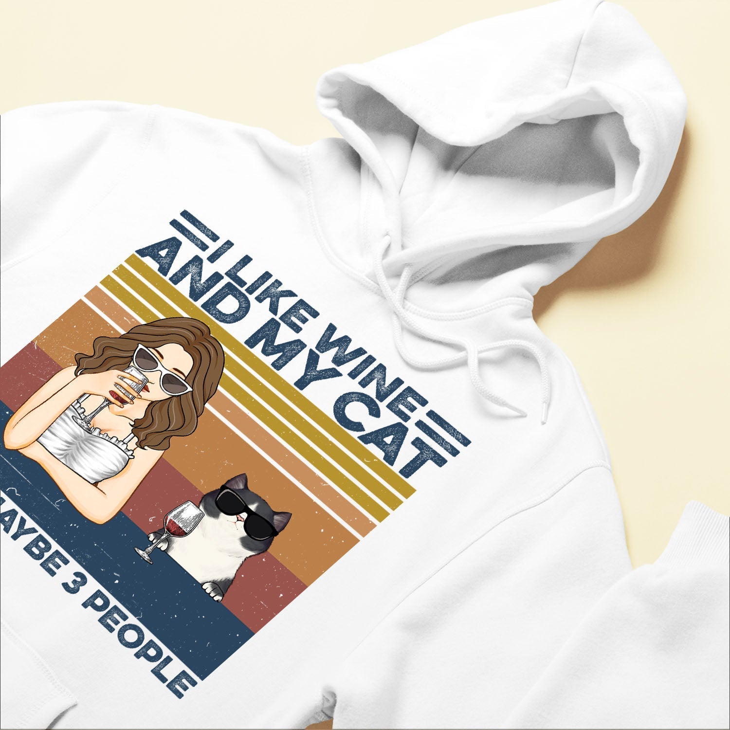 I Like Drink And My Cats And Maybe 3 People - Cat Custom Shirt
