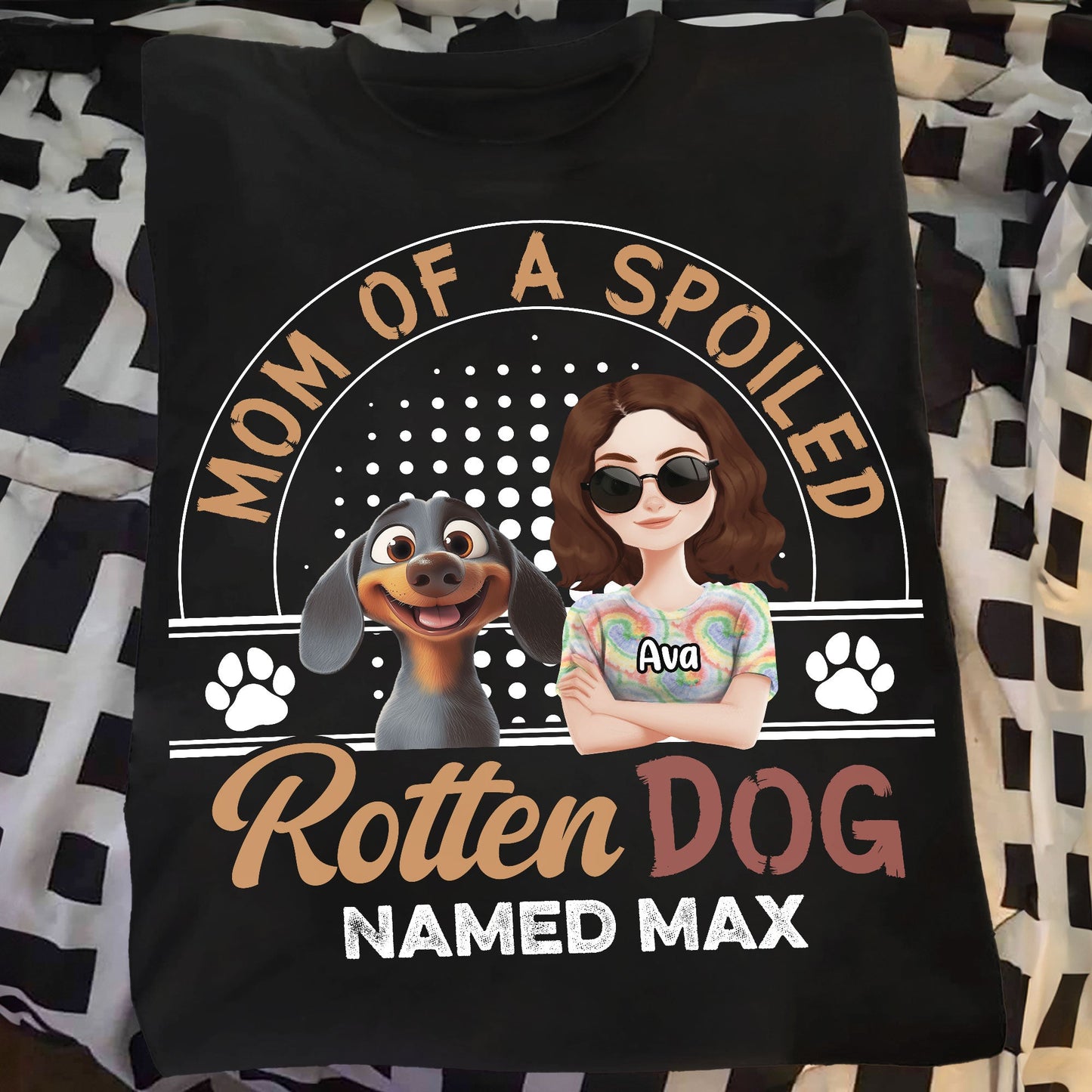 Mom Of A Spoiled Rotten Dog - Personalized Shirt