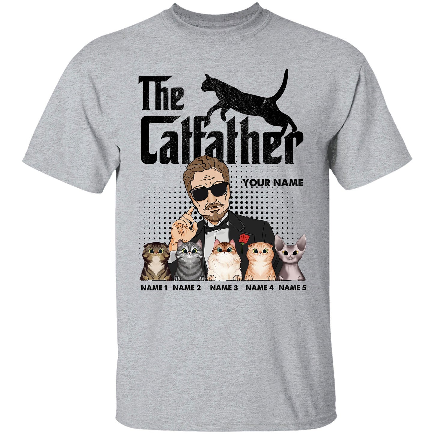 The Cat Father - Personalized Shirt - Father's Day Gift For Cat Dad
