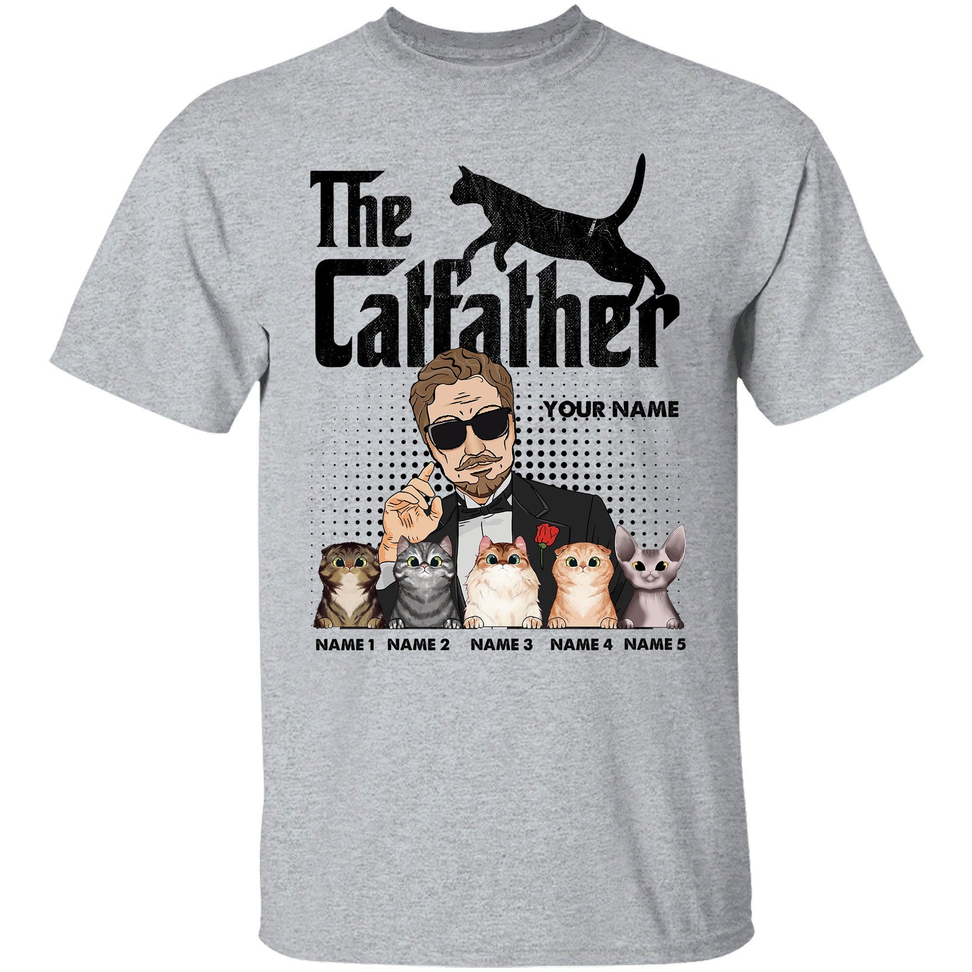 The Cat Father - Personalized Shirt - Father's Day Gift For Cat Dad