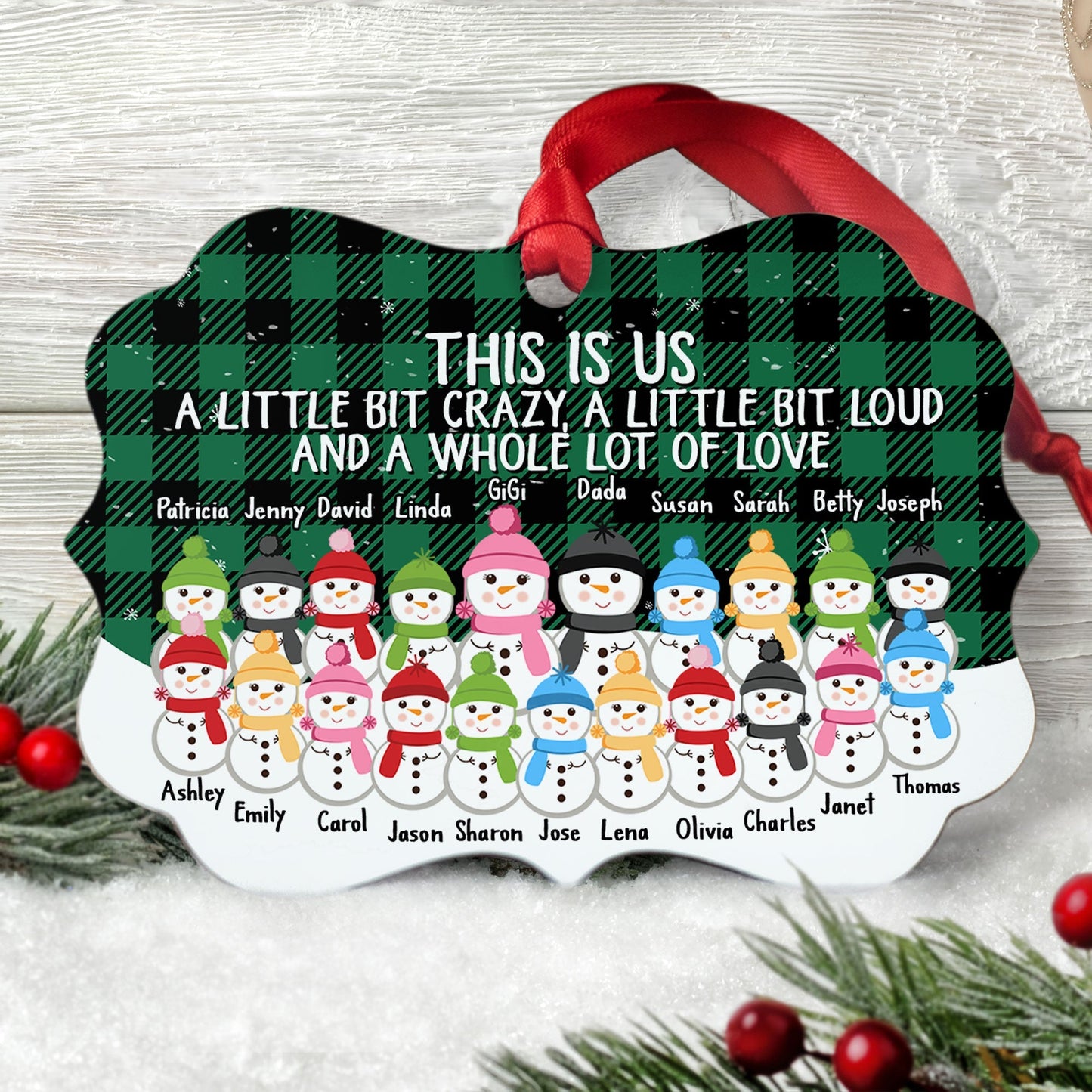 This Is Us A Whole Lot Of Love - Personalized Family Ornament - Gift For Grandma