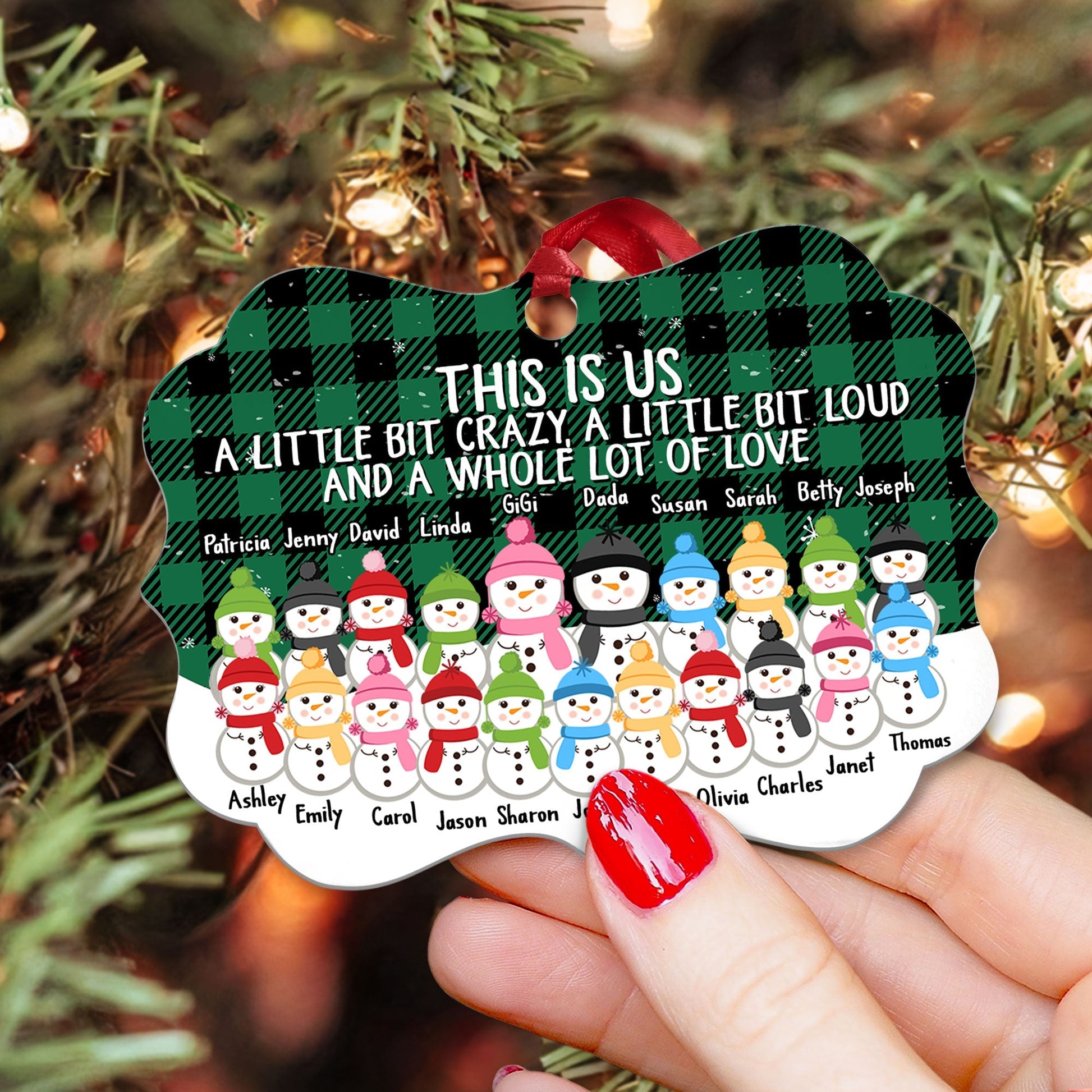This Is Us A Whole Lot Of Love - Personalized Family Ornament - Gift For Grandma