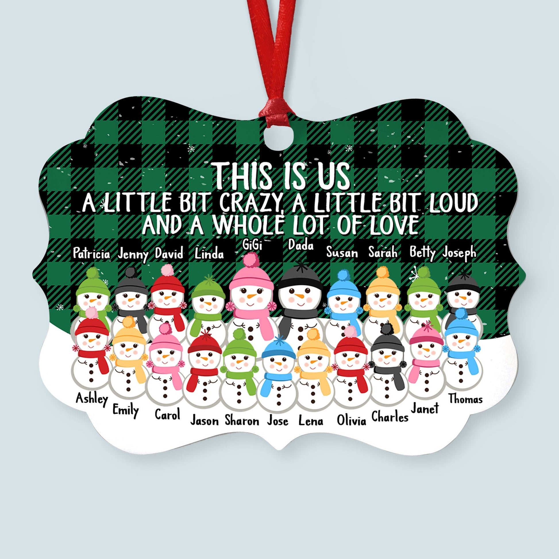This Is Us A Whole Lot Of Love - Personalized Family Ornament - Gift For Grandma